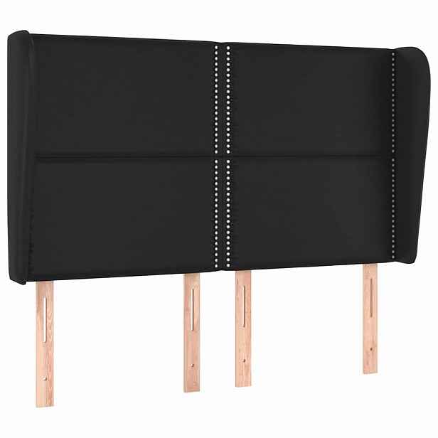 vidaXL Čelo postele typu ušák černé 147x23x118/128 cm umělá kůže