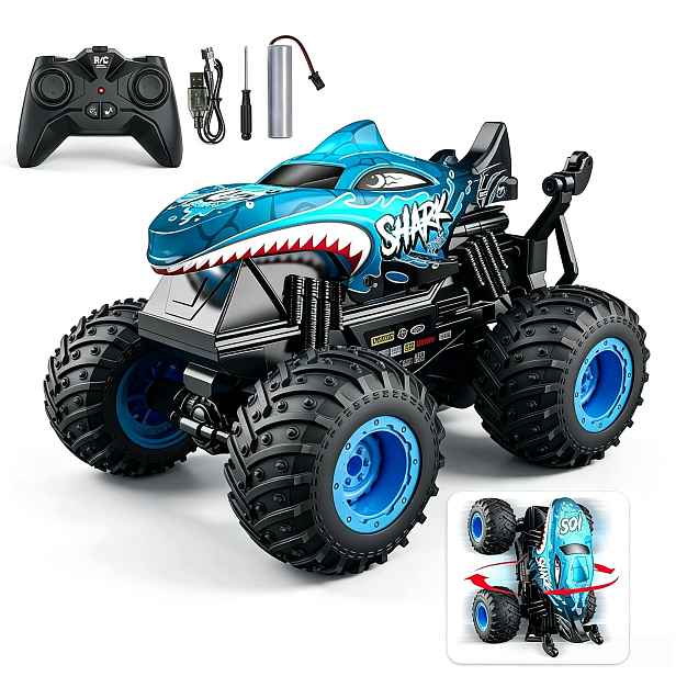Auto na dálkové ovládání Monster Truck Rc s Led osvětlením a dárky