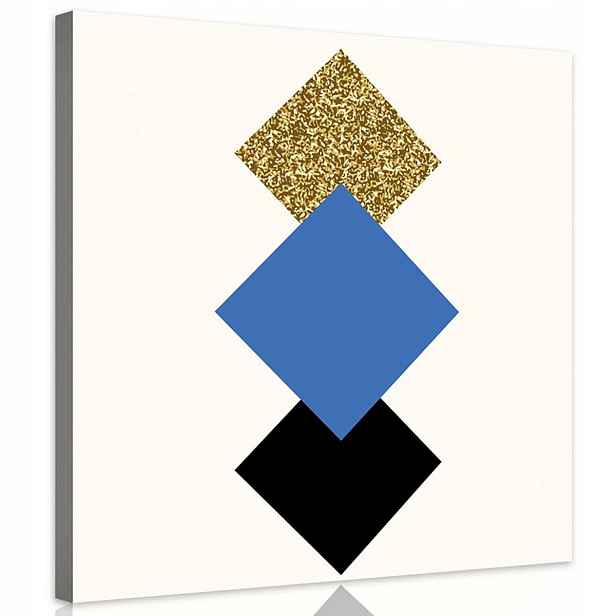 Obraz Na Plátně Plátno 80x80 Abstrakce Geometrie Čtverec Zlatá