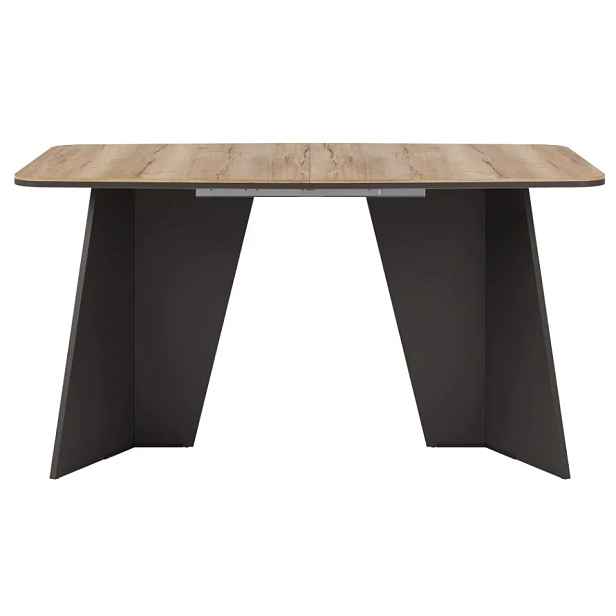 Szynaka Jídelní rozkládací stůl Monza 156/206 cm černý/dub Halifax