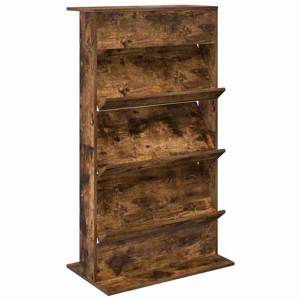 vidaXL Regál na časopisy Kouřový dub 70 x 41 x 126 cm Kompozitní dřevo