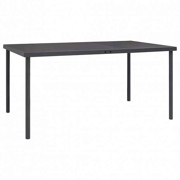 vidaXL Venkovní jídelní stůl antracitový 150 x 90 x 74 cm ocel