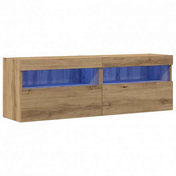 vidaXL TV wall cabinet 2 ks dub artisan Kompozitní dřevo