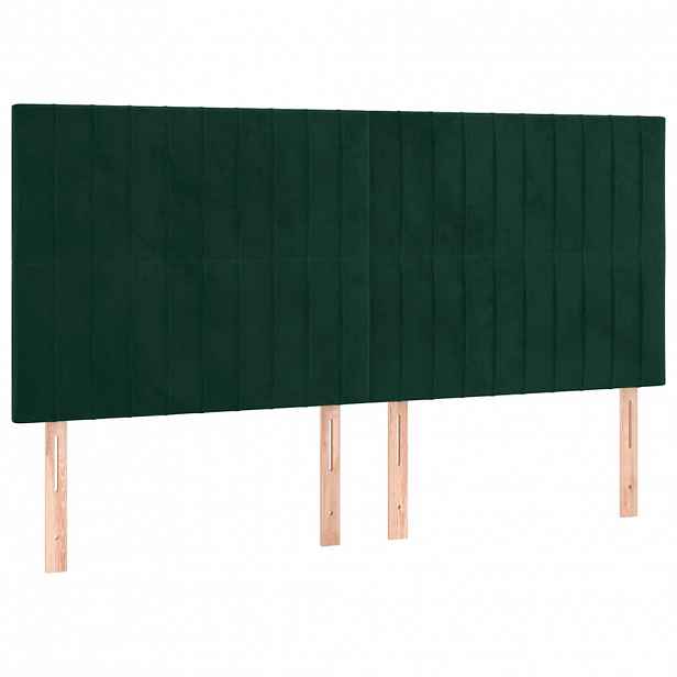 vidaXL Čelo postele tmavě zelené 160x5x118/128 cm sametové