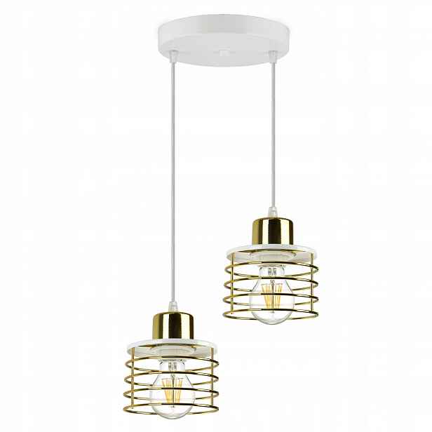 Závěsná lampa Lustr Glamour Zlatý Chrom Měď