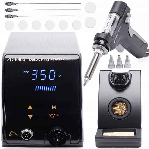 Odpájecí stanice odpáječka ZD-8965 140W, odsávací pistole, kompresor