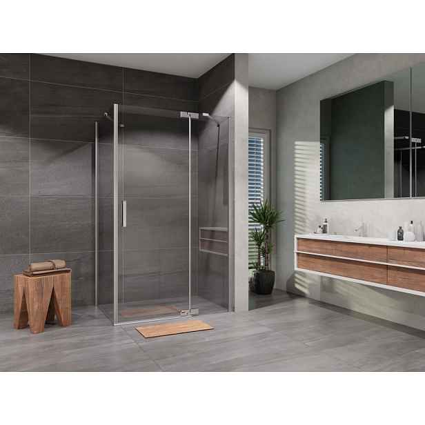 Sprchový kout obdélník otevírací Brix 1400x1000, chrom, čiré sklo, pravé provedení