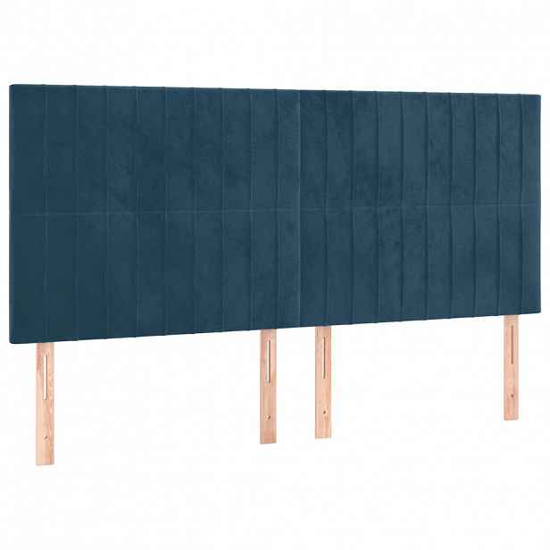 vidaXL Čelo postele tmavě modré 160x5x118/128 cm sametové