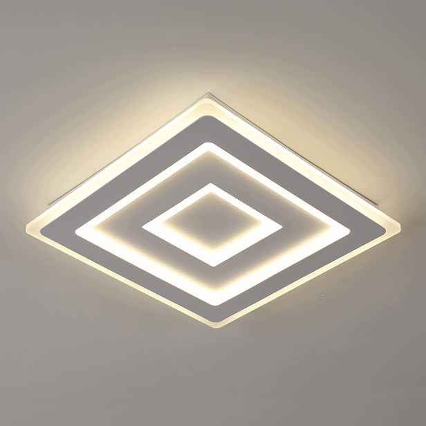 Led stropní svítidlo bílé čtvercové moderní 52W 4500K 40cm