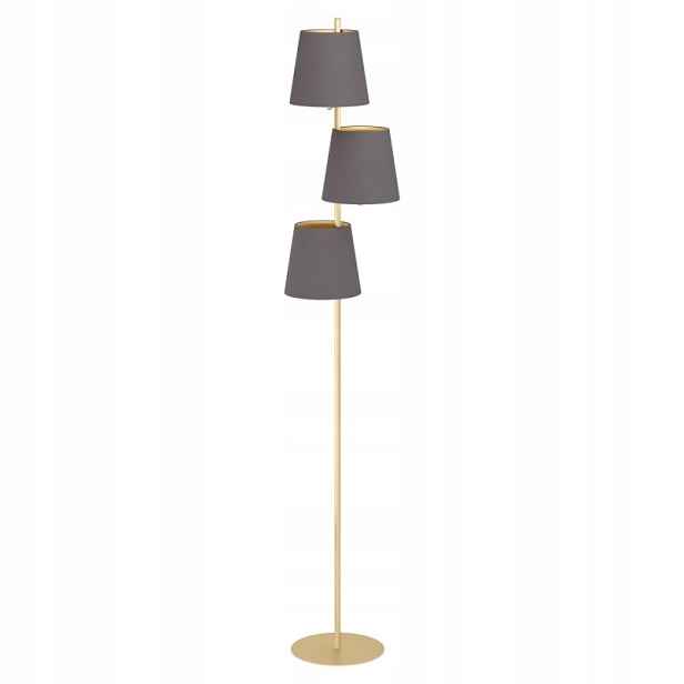 Stojací lampa podlahová 3 stínidla chrom mosaz Elegantní Eglo Almeida 2