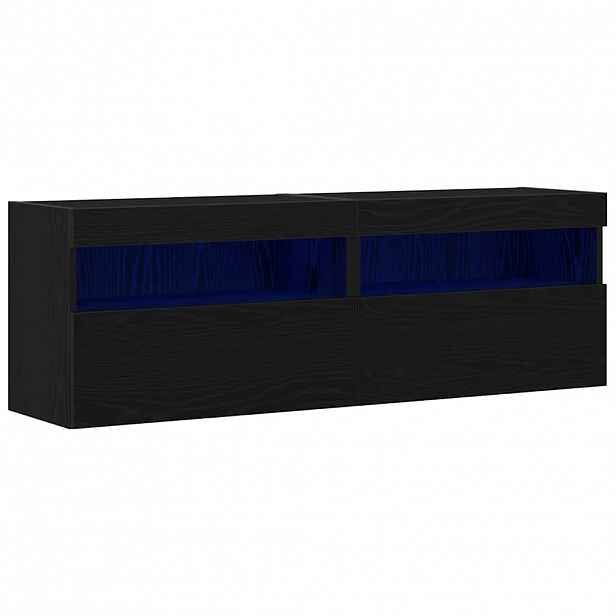 vidaXL TV wall cabinet 2 ks Černý dub Kompozitní dřevo