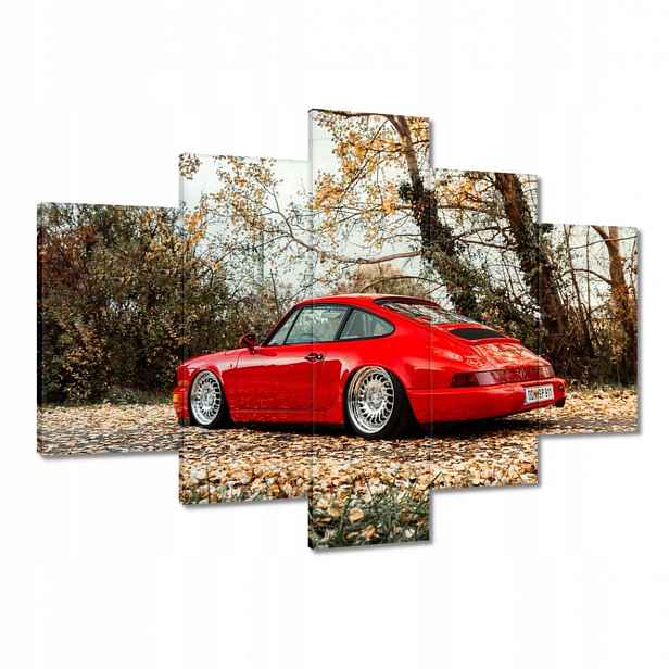 Obrazy 150x105 Červené Porsche Auto
