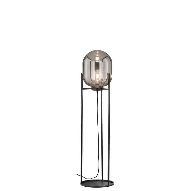 Podlahová lampa Regi černá 110 cm sklo kov E27 max 40W Fischer Honsel