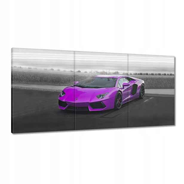 Obrazy 120x60 Růžové sportovní auto