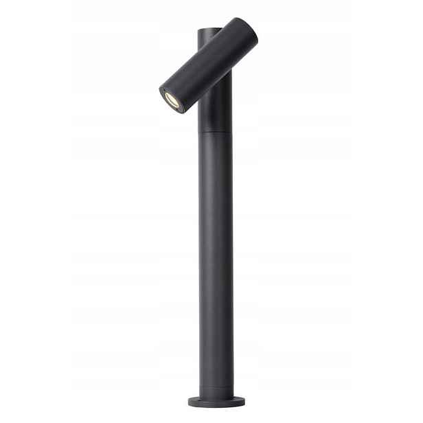 Venkovní stojací zahradní lampa antracit reflektor sloupek 43 cm Lucide