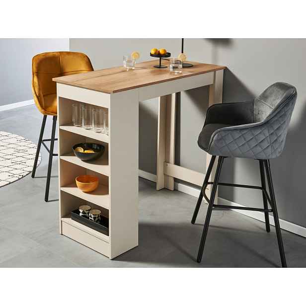 Barový stůl Mojito, béžový kašmír/dub evoke