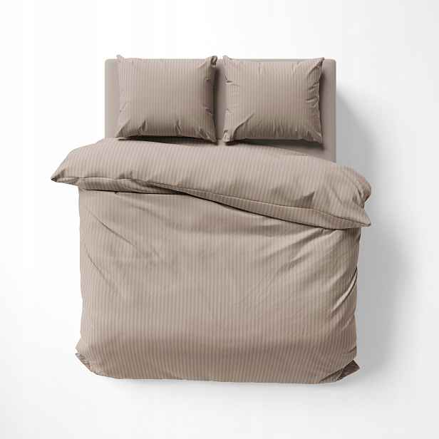Povlečení Pure Bavlna Damascus pruhované 160x200 Taupe