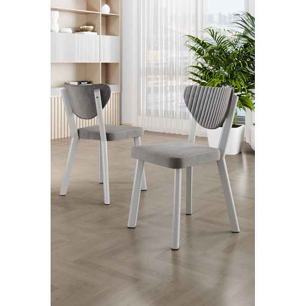 Sada židlí (6 kusů) Arfe - Grey, White