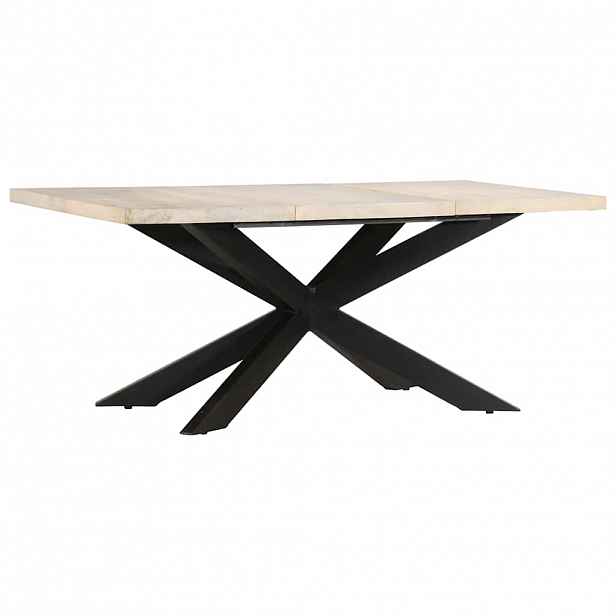 vidaXL Jídelní stůl 180 x 90 x 76 cm masivní bělené mangovníkové dřevo