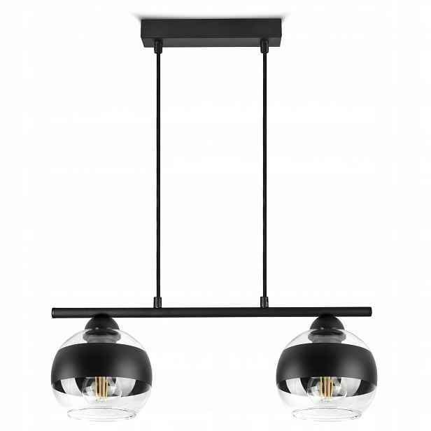Závěsná stropní lampa Lustr Černá Skleněné Koule Black Belt BZR2 Led E27