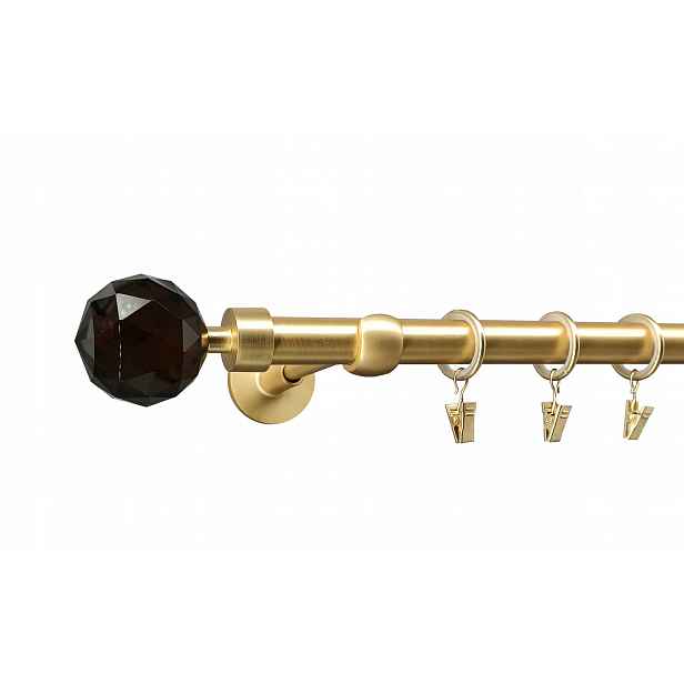 Garnýž 19 mm Zlato Mat 120 cm Crystal Brown