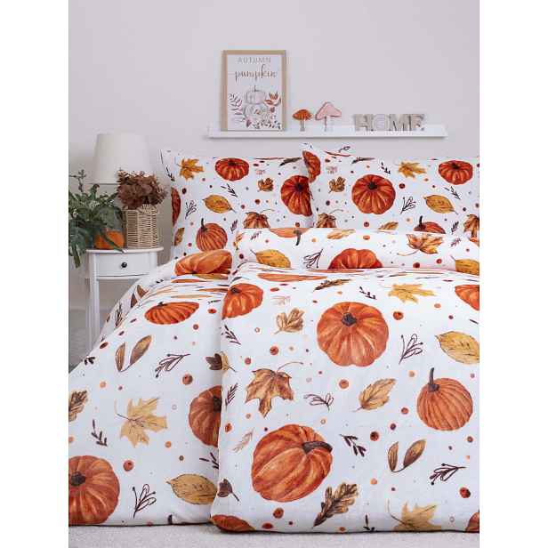 MKLuzkoviny.cz Prodloužené povlečení mikroplyš Exclusive - Podzimní nálada- 140 × 220 cm - 70 x 90 cm