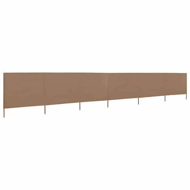 vidaXL 6dílná zástěna proti větru barva taupe 800 x 80 cm látková