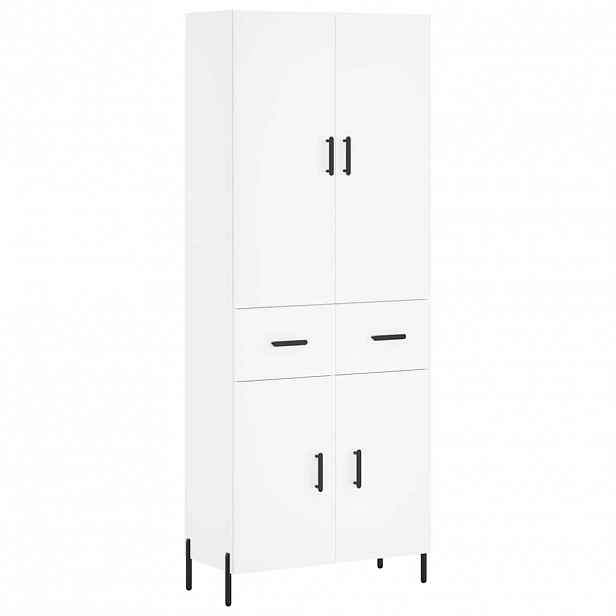 vidaXL Skříň highboard bílá 69,5 x 34 x 180 cm kompozitní dřevo