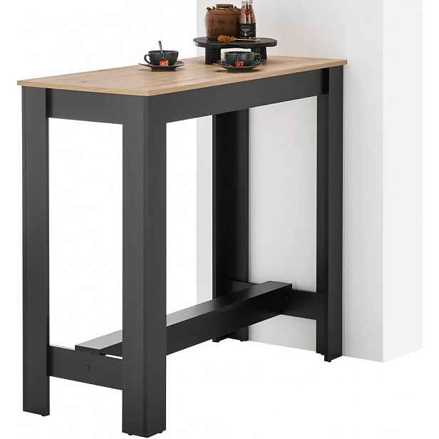 Barový stůl Modesto, dub artisan/černý