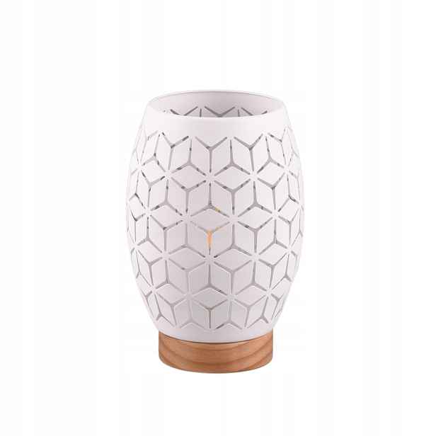 Stolní lampa Rl Bidar bílá dřevěná základna E27 IP20 28W