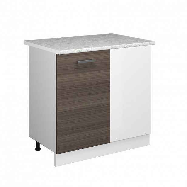 Vicco UNIVERZÁLNÍ ROHOVÁ SKŘÍŇ R-Line Šedá 86 cm s dvířky, s pracovní deskou