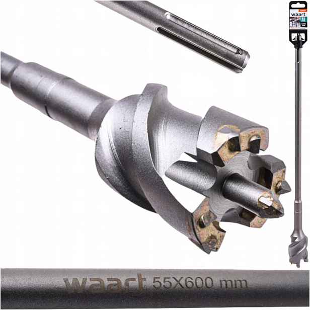 Vrták průrazový Waart SDS-Max do betonu Průměr 55 mm Délka 600 mm