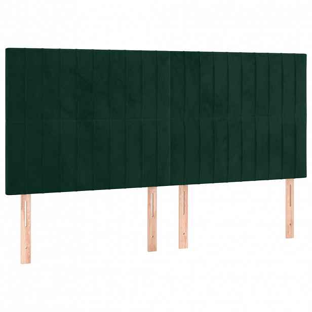 vidaXL Čelo postele tmavě zelené 180x5x118/128 cm sametové