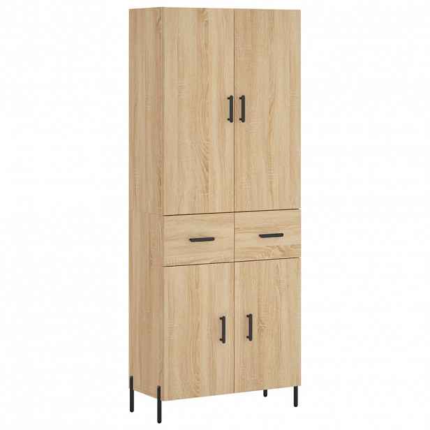 vidaXL Skříň highboard dub sonoma 69,5 x 34 x 180 cm kompozitní dřevo