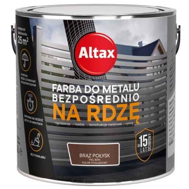 Altax Barva Barva Na Kov 2,5 L Leská Hnědá Ral 8016