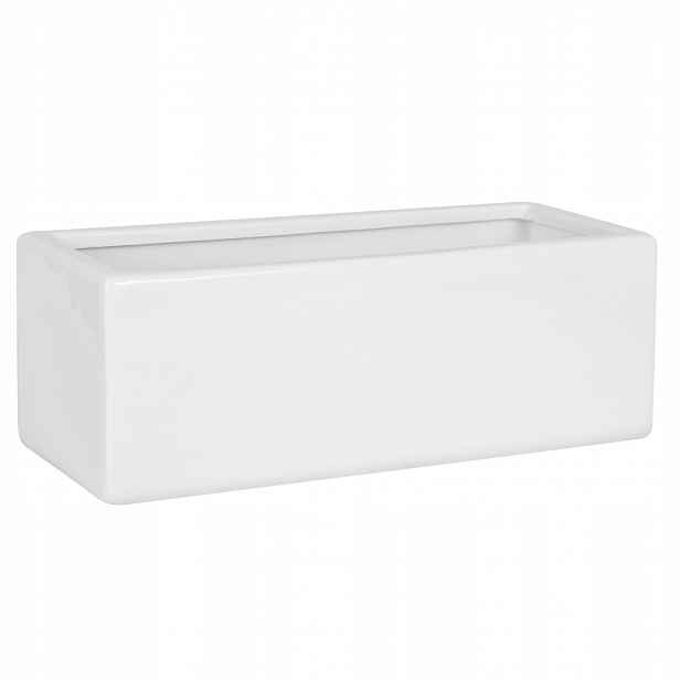 Květináč obal kaktusářka keramika Bílá Žlab Lesk 37 cm