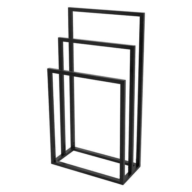 ML-DESIGN VĚŠÁK NA RUČNÍKY se 3 tyčemi na ručníky, 45 cm, černý, z oceli