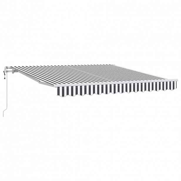 vidaXL Automatická zatahovací markýza antracitová a bílá 300 x 250 cm