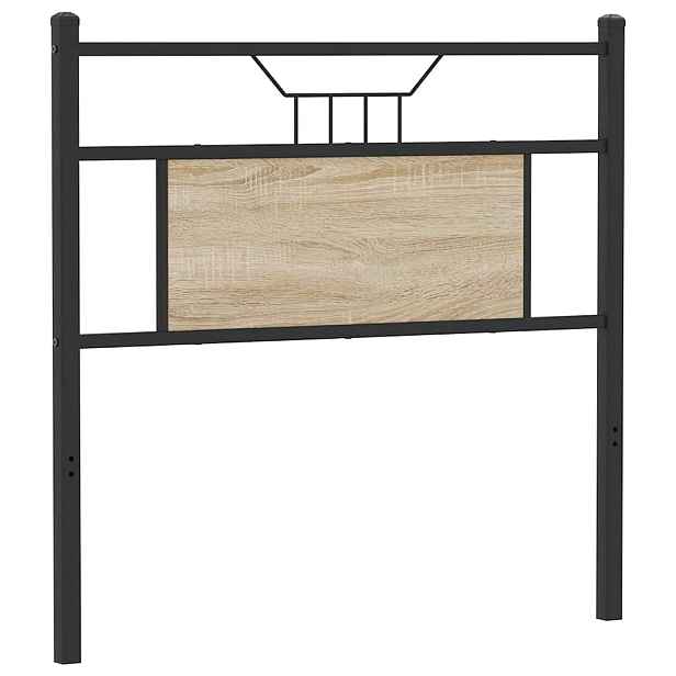 vidaXL Náhradní čelo postele Sonoma Dub 75 cm Dřevo a ocel