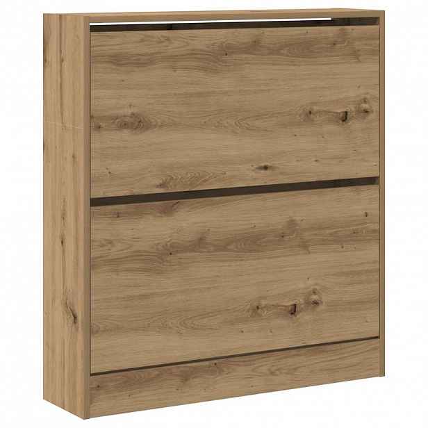 vidaXL Skříň na obuv 80 x 21 x 87,5 cm Kompozitní dřevo Kouřový dub