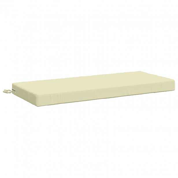 vidaXL Polštář na lavici SOEST 100% polyester Krémová 110 x 50 x 8 cm