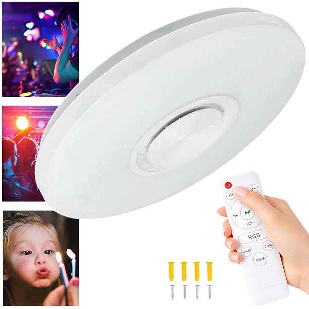 stropní svítidlo Led Kulatá 60W Dálkový Ovladač Barva Rgb App Pl Bluetooth reproduktor