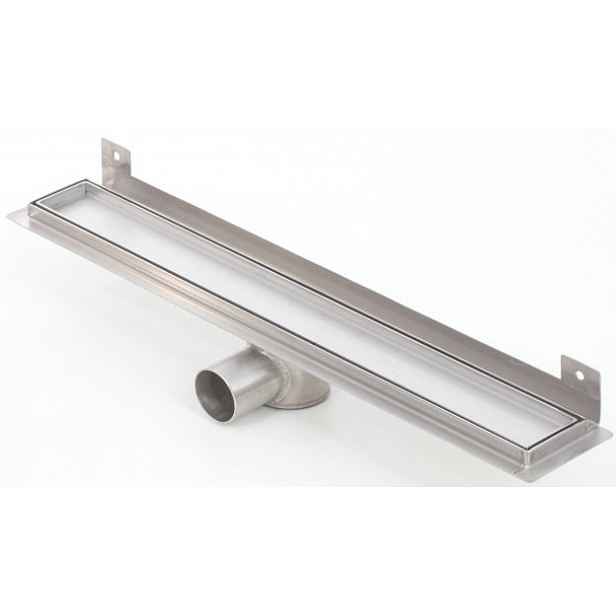 Kesmet Lineární Odtok 60 cm Nástěnný sifon pro zabudování, kovová deska