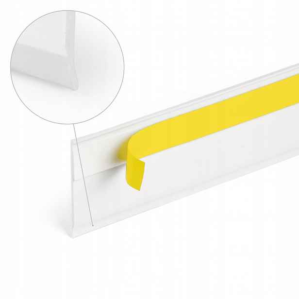 Maskovací zasklívací lišta s těsněním 70 mm Bílá Pvc 10 m