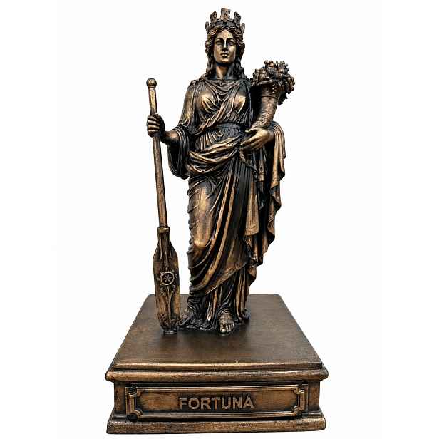 Soška Fortuna 24 cm bronzová římská bohyně štěstí prosperity