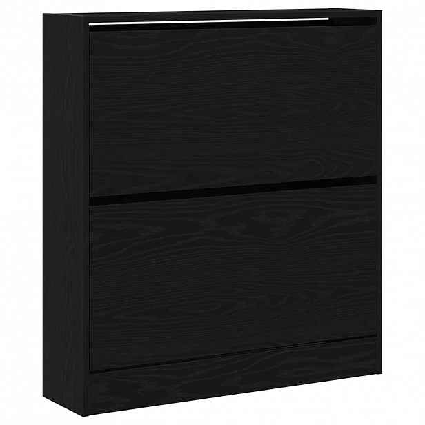 vidaXL Skříň na obuv 80 x 21 x 87,5 cm Kompozitní dřevo Černý dub