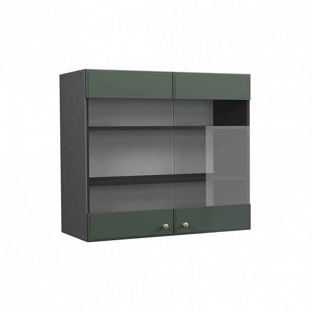 Vicco SKLENĚNÁ KUCHYŇSKÁ SKŘÍŇKA Fame-Line Zelená zlatá země 80 cm