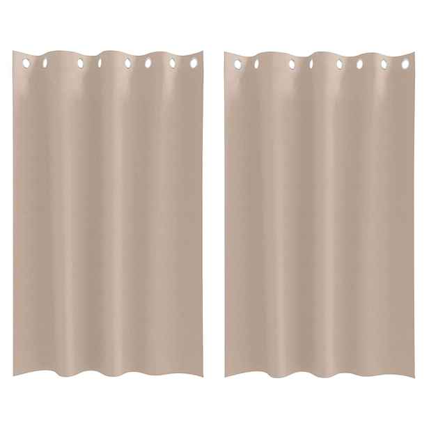 vidaXL Závěsy na zatemnění s kroužky 2 ks Taupe 175 x 140 cm Polyester