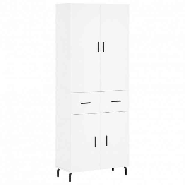 vidaXL Skříň highboard bílá 69,5 x 34 x 180 cm kompozitní dřevo