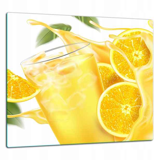 Skleněná Ochranná Deska Panel Lepidlo 65x60 Ovoce